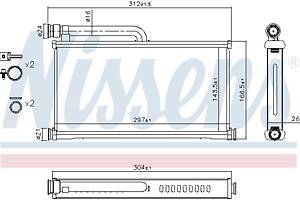 Радиатор отопления AUDI A6 C6 (4F5) / AUDI A6 Allroad C6 (4FH) 2004-2011 г.