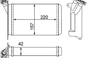 Радиатор отопления BMW 3 (E30) 1982-1994 г.
