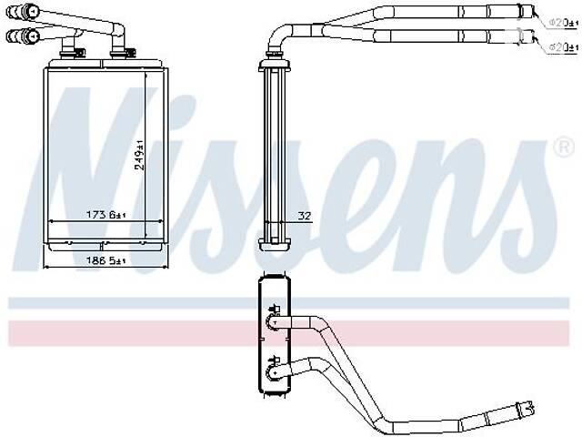 Радиатор отопления CITROEN JUMPY / PEUGEOT EXPERT / PEUGEOT 807 (EB_) 2002-2016 г.