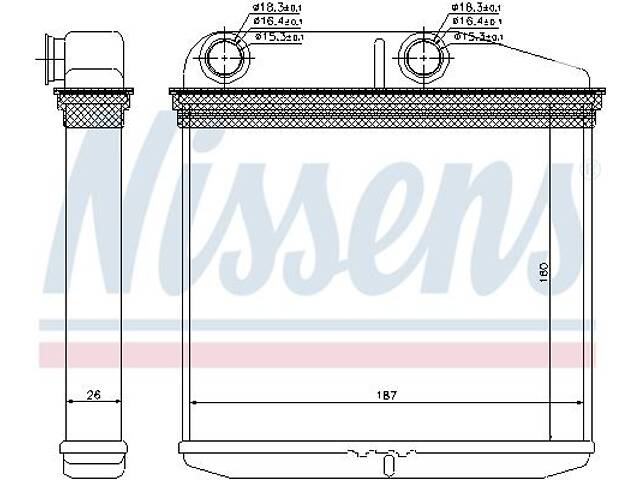 Радиатор отопления CITROEN NEMO / OPEL ADAM (M13) / FIAT QUBO (225_) 2005-2019 г.