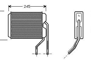 Радиатор отопления DAEWOO RACER / DAEWOO NEXIA / DAEWOO ESPERO (KLEJ) 1986-2008 г.