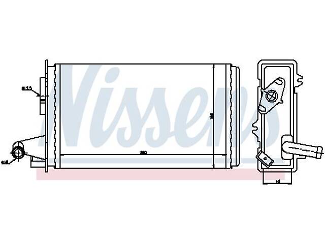 Радиатор отопления FIAT TIPO (160_) / FIAT COUPE (175_) 1987-2005 г.