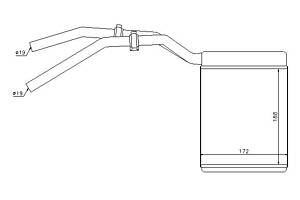 Радиатор отопления FORD KUGA / FORD FOCUS / MAZDA 3 (BK) 1999-2013 г.