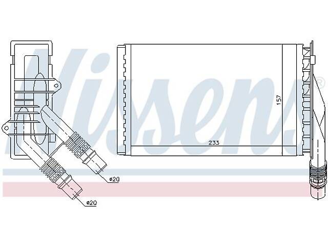 Радиатор отопления NISSAN KUBISTAR (X76) / RENAULT KANGOO (FC0/1_) 1997- г.