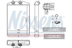 Радиатор отопления NISSAN NV250 (X61) / RENAULT MASTER (FV) 2008-2021 г.