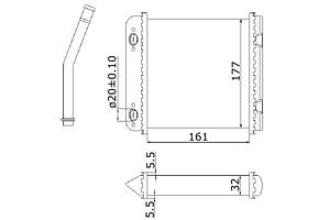 Радиатор отопления OPEL ASTRA F (T92) / OPEL VECTRA A (J89) 1988-2005 г.