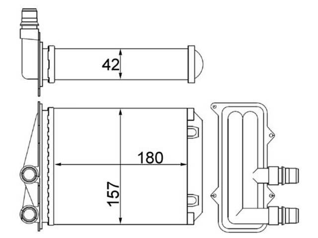 Радиатор отопления OPEL VIVARO B (X82) / OPEL VIVARO A (X83) 2001-2020 г.