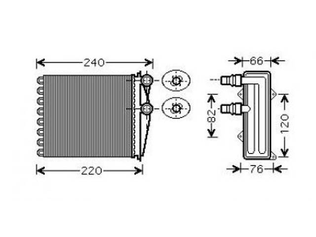 Радиатор отопления OPEL VIVARO B (X82) / OPEL VIVARO A (X83) 2001-2020 г.