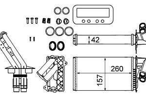 Радиатор отопления RENAULT LAGUNA (KG0/1_) 1993-2007 г.
