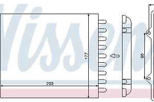 Радиатор отопления SAAB 9-5 (YS3E) / OPEL VECTRA B (J96) 1995-2009 г.