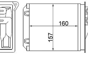 Радиатор отопления VW CRAFTER 30-35 (2E_) / VW CRAFTER 30-50 (2E_) 2006-2018 г.