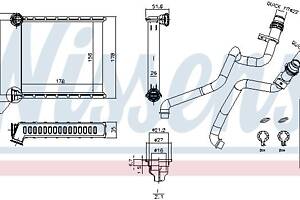 Радиатор отопления VW GOLF (AJ5) / VW GOLF PLUS (5M1, 521) 2004-2014 г.