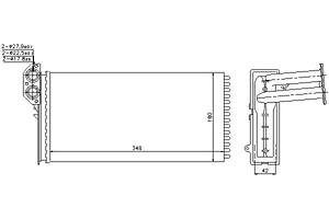 Радиатор отопления VW LT 28-46 (2DA, 2DD, 2DH) 1995-2012 г.