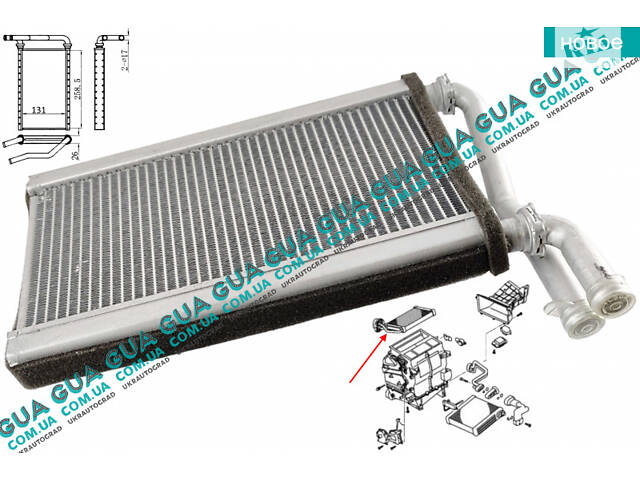 Радиатор печки ( отопителя ) 5274N82 Mitsubishi / МИТСУБИСИ PAJERO III 2000-2006 / ПАДЖЕРО 3 00-06, Mitsubishi / МИТСУБИ