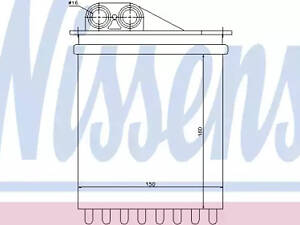 Радиатор печки, 2.2-3.0CDI 06- (152x160x42)