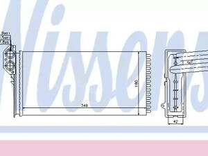Радиатор печки, 2.5TDI /Sprinter 95-06 (345x181x42)