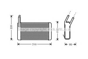 Радиатор печки для моделей: LAND ROVER (RANGE-ROVER, DISCOVERY,DISCOVERY)