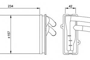 Радиатор печки для моделей: AUDI (80, 80,80,90,90,COUPE,CABRIOLET)