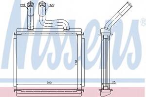 Радиатор печки  для моделей: CHEVROLET (REZZO),  DAEWOO (REZZO)