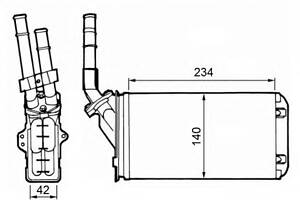 Радиатор печки для моделей: CITROËN (AX), PEUGEOT (106,106,106)