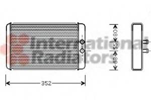 Радиатор печки  для моделей: CITROËN (JUMPER, JUMPER,JUMPER), FIAT (DUCATO,DUCATO,DUCATO), PEUGEOT (BOXER,BOXER)