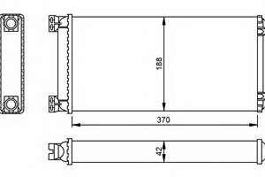 Радіатор печі для моделей: DAF (65,75,85, XF, CF, CF, CF, XF), MAN (TGA, TGL, TGM, TGX, TGS, E)