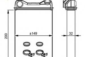 Радиатор печки  для моделей: FIAT (PUNTO, PUNTO)