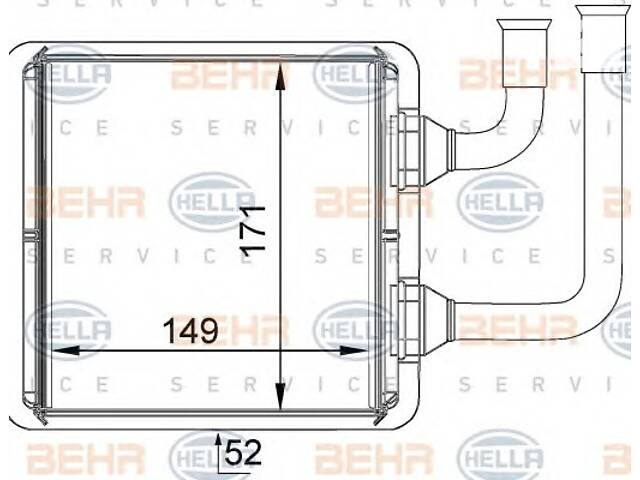 Радіатор печі для моделей: FORD (GALAXY, GALAXY, S-MAX), SEAT (ALHAMBRA), VOLKSWAGEN (SHARAN)