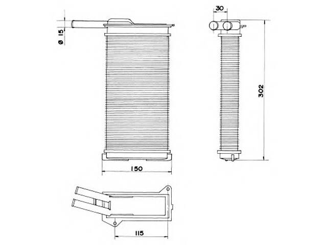 Радіатор печі для моделей: FORD (GRANADA, ESCORT,ESCORT,ESCORT,ESCORT,ESCORT,ORION,ORION,GRANADA,GRANADA,ESCORT,ESCORT