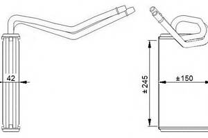 Радіатор печі для моделей: FORD (TRANSIT, TRANSIT, TRANSIT, TRANSIT)