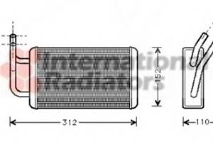 Радиатор печки  для моделей: FORD (TRANSIT, TRANSIT,TRANSIT,TRANSIT)