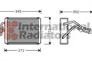 Радиатор печки  для моделей: FORD (TRANSIT, TRANSIT,TRANSIT)