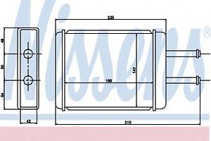 Радиатор печки для моделей: HYUNDAI (SANTAMO), KIA (JOICE)