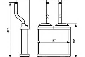 Радіатор печі для моделей: OPEL (COMBO, CORSA, TIGRA, FRONTERA, CORSA, TIGRA)