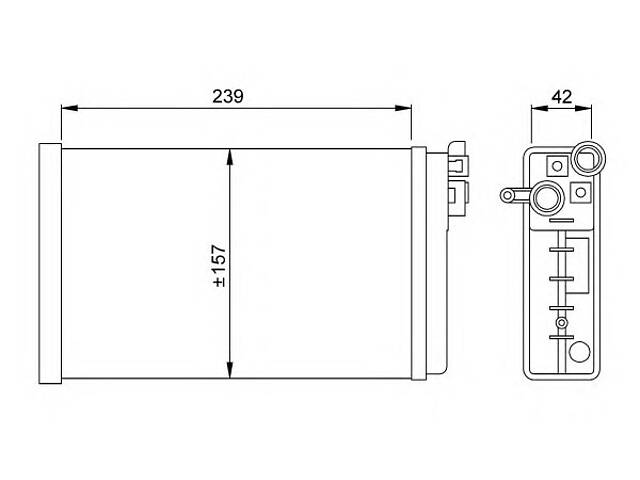 Радиатор печки для моделей: OPEL (SENATOR, OMEGA,OMEGA)
