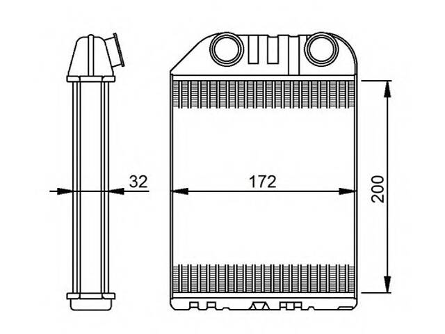Радиатор печки для моделей: OPEL (VECTRA, VECTRA,VECTRA)