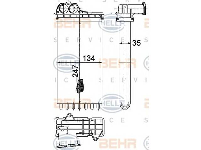 Радиатор печки для моделей: PEUGEOT (206, 206,206,206,206+)