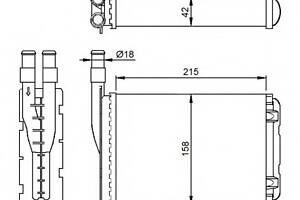 Радиатор печки для моделей: RENAULT (RAPID, ESPACE,11,TWINGO,5,SUPER,9,11,5,SUPER)