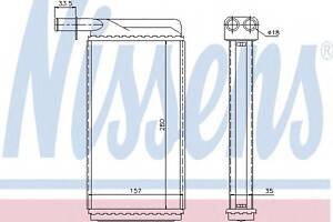 Радиатор печки  для моделей: SAAB (9000, 9000)