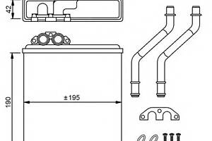 Радиатор печки для моделей: VOLVO (460, 480,440)
