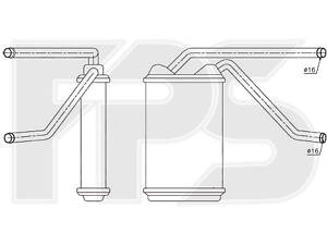 Радиатор печки Daewoo Espero (Дэу Эсперо) 95-99/NEXIA 95-08 производитель FPS