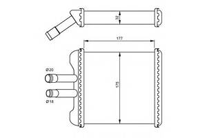 Радиатор печки Daewoo Lanos/Leganza/Nubira 1.4-2.0 97-