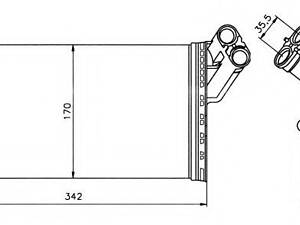 Радіатор пічки Citroen Jumpy1.6/1.8/1.9D/1.9TD 58066