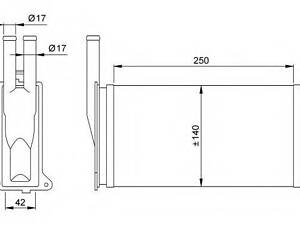 Радиатор печки NRF 58638 на FORD SIERRA Наклонная задняя часть (GBC, GBG)