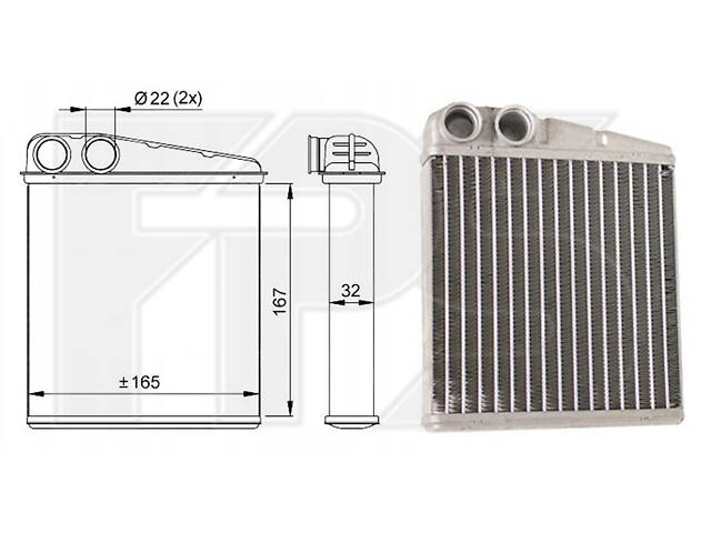 Радиатор печки,
