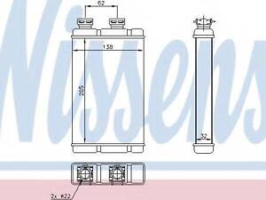 Радіатор пічки NISSENS 70513 на BMW 3 седан (E46)