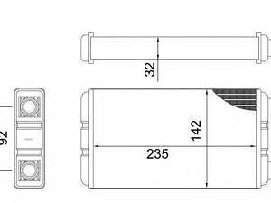 Радиатор печки NRF 54312 на OPEL MOVANO самосвал (H9)