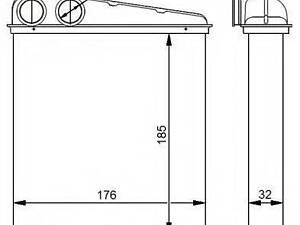 Радіатор пічки VW Caddy IIIGolf VVI 03- (175x185x32) NRF 54271 на SEAT ALHAMBRA (710, 711)