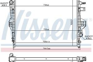 Радиатор PORSCHE CAYENNE (92A) / VW TOUAREG (7P5, 7P6) 2010-2018 г.