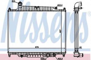 Радіатор RANGE ROVER 2002 - 3.6 TD(+)[OE PCC500300] NISSENS 643222 на LAND ROVER RANGE ROVER Mk III (LM)